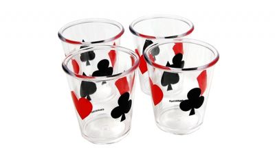 Casino card suit shot glass