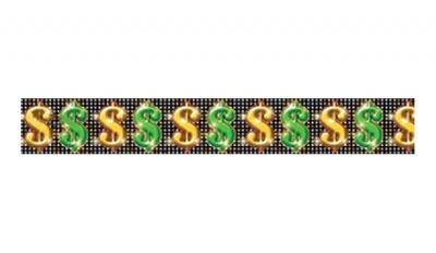 Casino dollar sign border roll