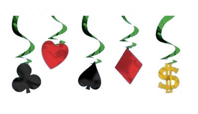 Casino hanging swirl decorations Casino hanging swirl decorations