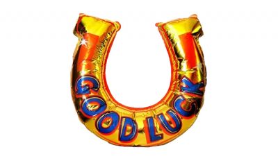 Good luck horseshoe 2 sided mylar balloon