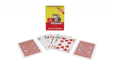 Modiano red regular index playing cards