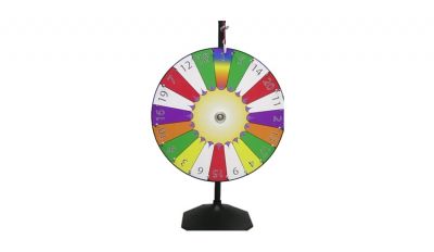 Number prize wheel with stand