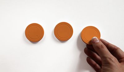 Orange mini plinko puck 3 set Orange mini plinko puck 3 set