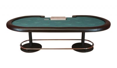Poker table with metal legs made in the usa