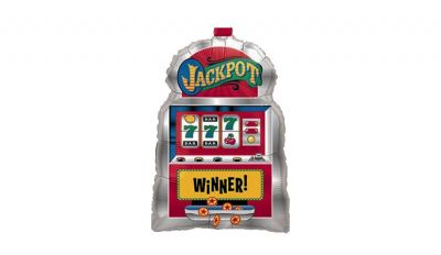 Slot machine shaped mylar balloon
