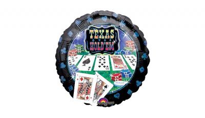 Texas holdem mylar 2 sided balloon