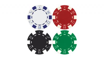 1000 dice striped aluminum poker chip set