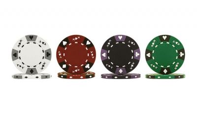 500 3 color suited aluminum poker chip set