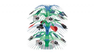 Card party cascade centerpiece