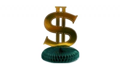 Dollar sign honeycomb centerpiece Dollar sign honeycomb centerpiece