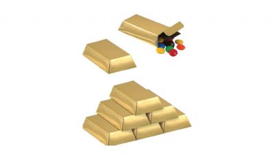 Foil gold bar favor boxes Foil gold bar favor boxes