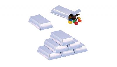Foil silver bar favor boxes Foil silver bar favor boxes