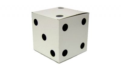White folding dice box