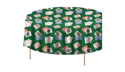 Winning hand vinyl table cover