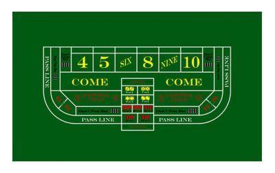 Professional craps layout