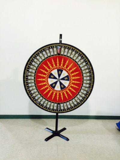 Standard money wheel with floor stand
