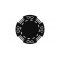 Black royal suited poker chip