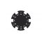 Black striped dice poker chip