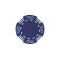 Blue royal suited poker chip