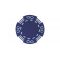 Blue royal suited poker chip