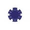 Blue striped dice poker chip