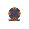 Blue tri color suit design poker chip