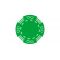 Green royal suited poker chip