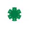 Green striped dice poker chip