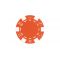 Orange striped dice poker chip
