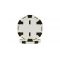 White monaco six stripe poker chip