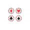 Casino card suit drink coasters