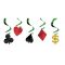 Casino hanging swirl decorations