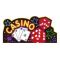 Casino party giant cutout and banner