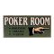 Classic poker room wood sign